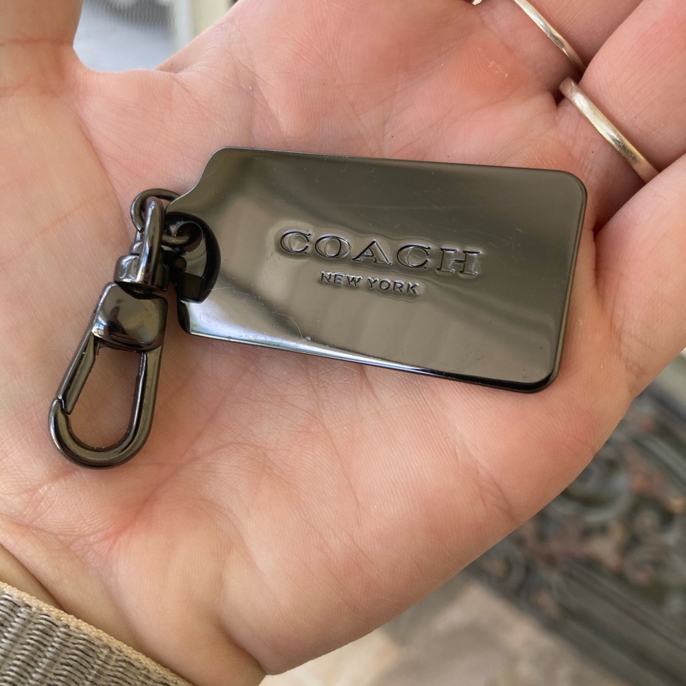 Coach Metallic Black Key Holder